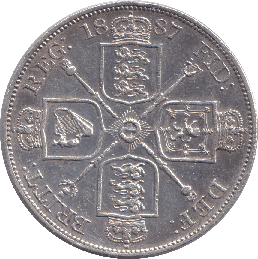 1887 DOUBLE FLORIN ( GVF ) - DOUBLE FLORIN - Cambridgeshire Coins