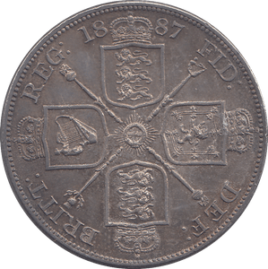 1887 DOUBLE FLORIN ( UNC ) 7 - DOUBLE FLORIN - Cambridgeshire Coins