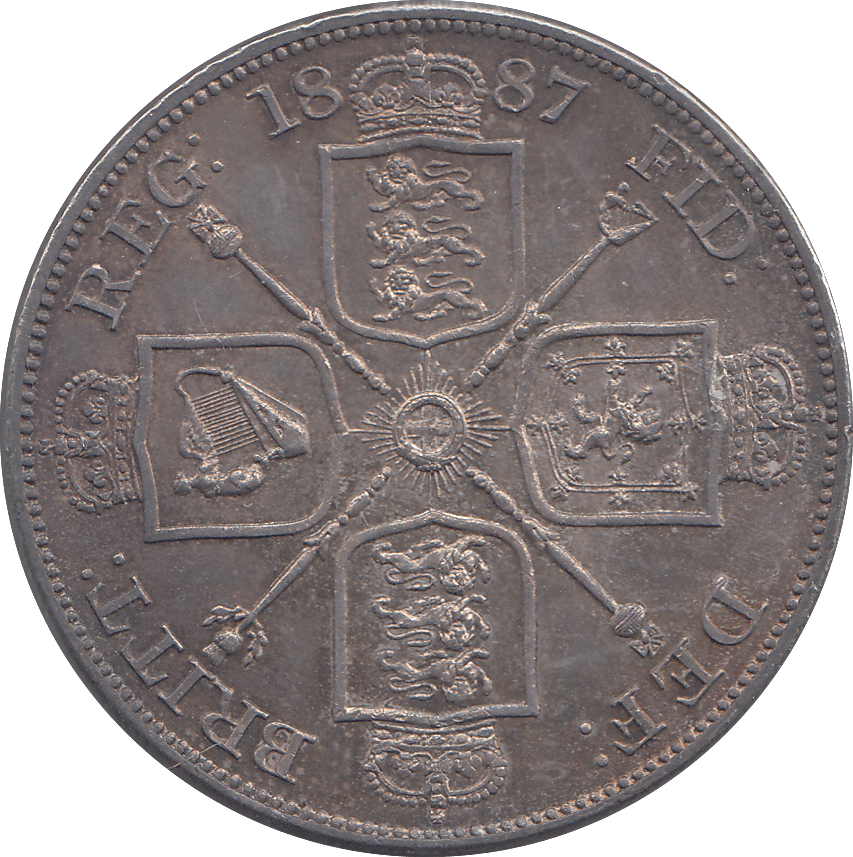 1887 DOUBLE FLORIN ( UNC ) 7 - DOUBLE FLORIN - Cambridgeshire Coins
