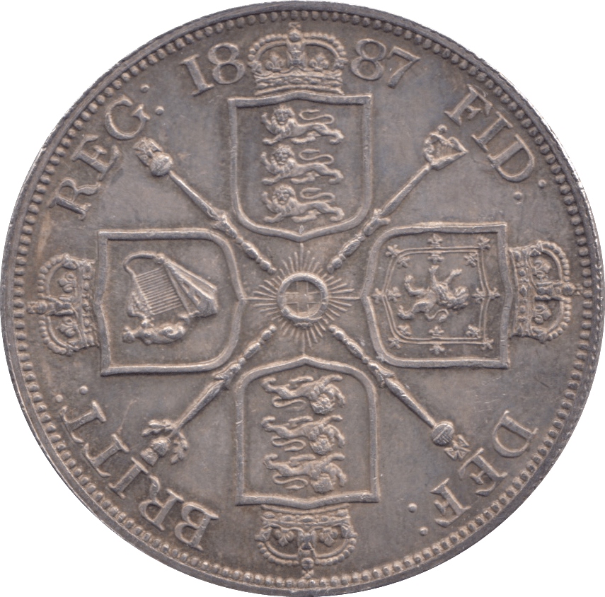 1887 DOUBLE FLORIN ( UNC ) - DOUBLE FLORIN - Cambridgeshire Coins
