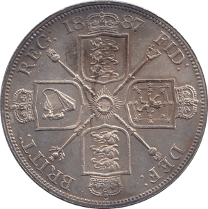 1887 DOUBLE FLORIN ( UNC ) - DOUBLE FLORIN - Cambridgeshire Coins