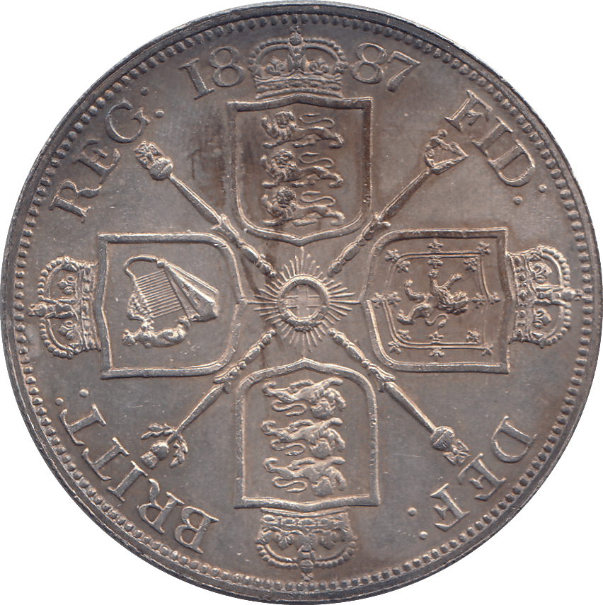 1887 DOUBLE FLORIN ( UNC ) - DOUBLE FLORIN - Cambridgeshire Coins