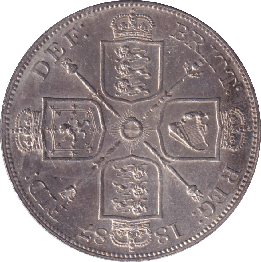 1887 DOUBLE FLORIN ( UNC ) - DOUBLE FLORIN - Cambridgeshire Coins