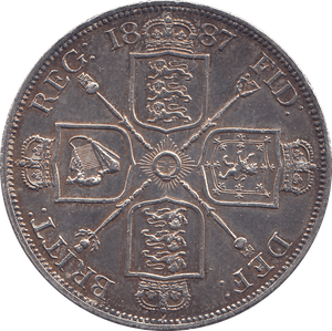 1887 DOUBLE FLORIN ( UNC ) - WORLD COINS - Cambridgeshire Coins