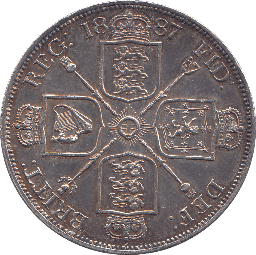 1887 DOUBLE FLORIN ( UNC ) - WORLD COINS - Cambridgeshire Coins