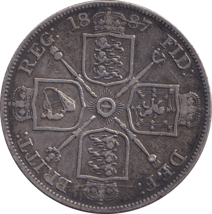1887 DOUBLE FLORIN ( VF ) - DOUBLE FLORIN - Cambridgeshire Coins
