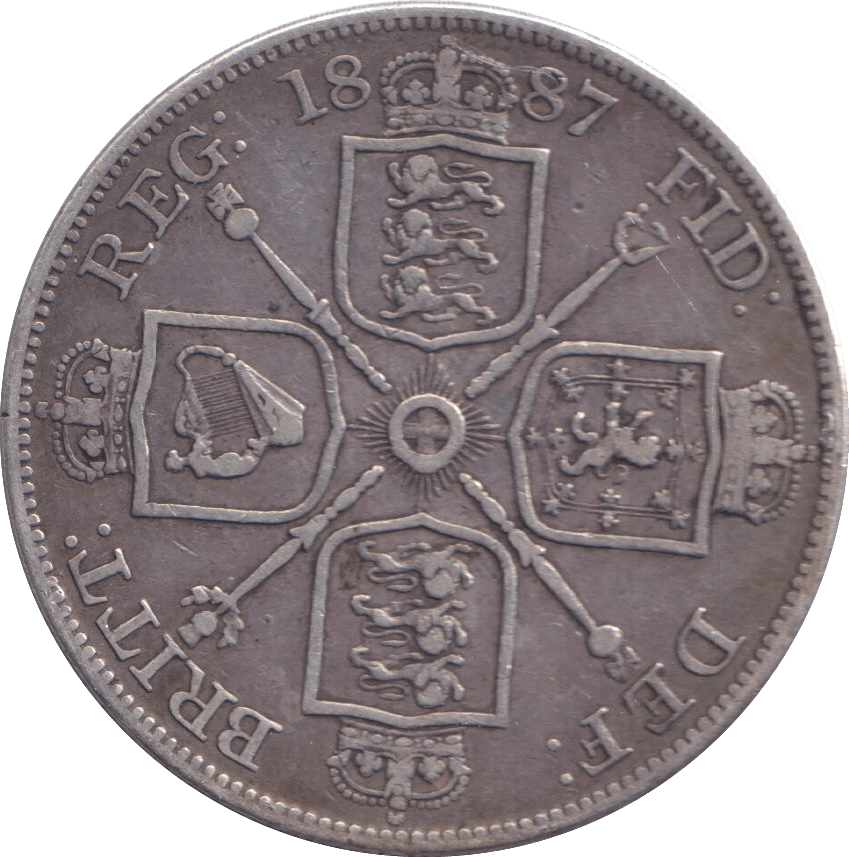 1887 DOUBLE FLORIN ( VF ) - DOUBLE FLORIN - Cambridgeshire Coins