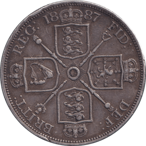 1887 DOUBLE FLORIN ( VF ) - DOUBLE FLORIN - Cambridgeshire Coins