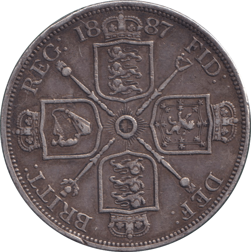 1887 DOUBLE FLORIN ( VF ) - DOUBLE FLORIN - Cambridgeshire Coins