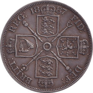 1887 DOUBLE FLORIN ( VF ) - DOUBLE FLORIN - Cambridgeshire Coins