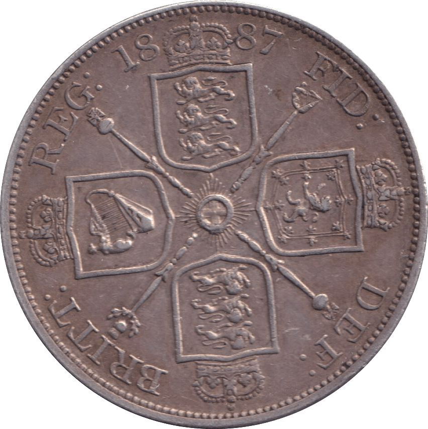 1887 DOUBLE FLORIN ( VF ) - DOUBLE FLORIN - Cambridgeshire Coins
