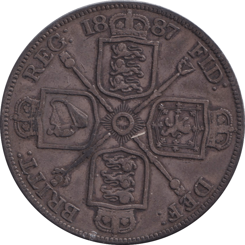 1887 DOUBLE FLORIN ( VF ) - DOUBLE FLORIN - Cambridgeshire Coins