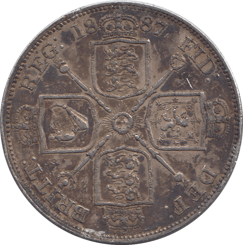 1887 DOUBLE FLORIN ( VF ) - DOUBLE FLORIN - Cambridgeshire Coins