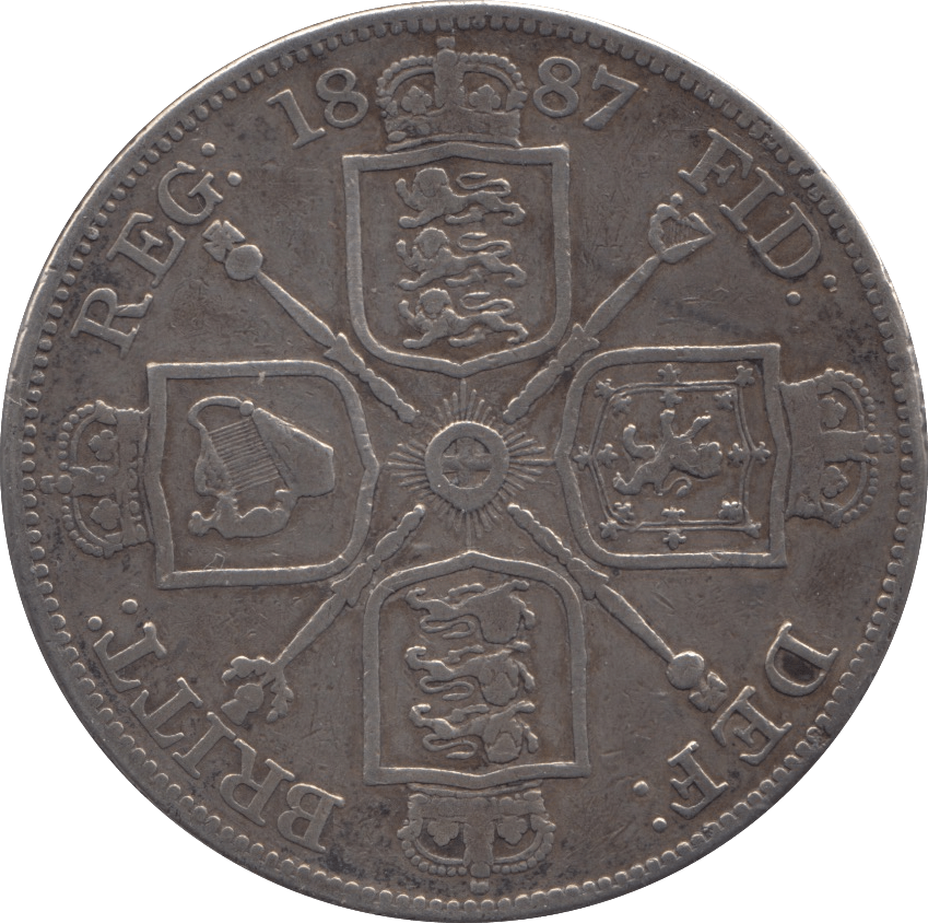 1887 DOUBLE FLORIN ( VF ) - DOUBLE FLORIN - Cambridgeshire Coins