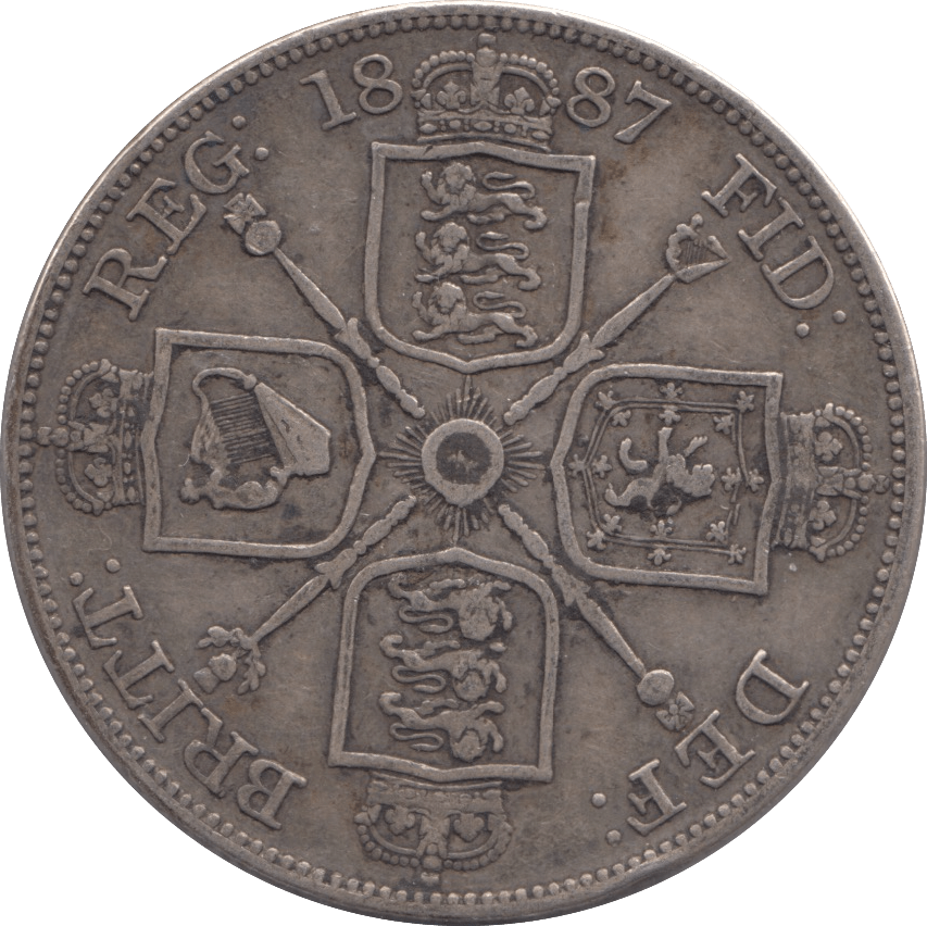 1887 DOUBLE FLORIN ( VF ) - DOUBLE FLORIN - Cambridgeshire Coins