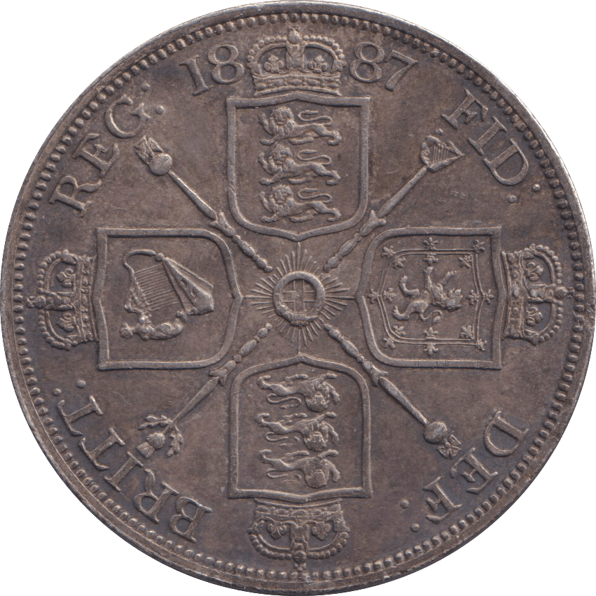 1887 DOUBLE FLORIN VICTORIA ( AUNC ) - DOUBLE FLORIN - Cambridgeshire Coins