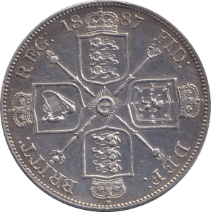 1887 DOUBLE FLORIN VICTORIA ( AUNC ) - DOUBLE FLORIN - Cambridgeshire Coins