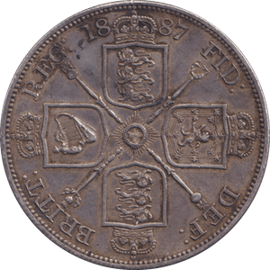 1887 DOUBLE FLORIN VICTORIA ( EF ) - DOUBLE FLORIN - Cambridgeshire Coins