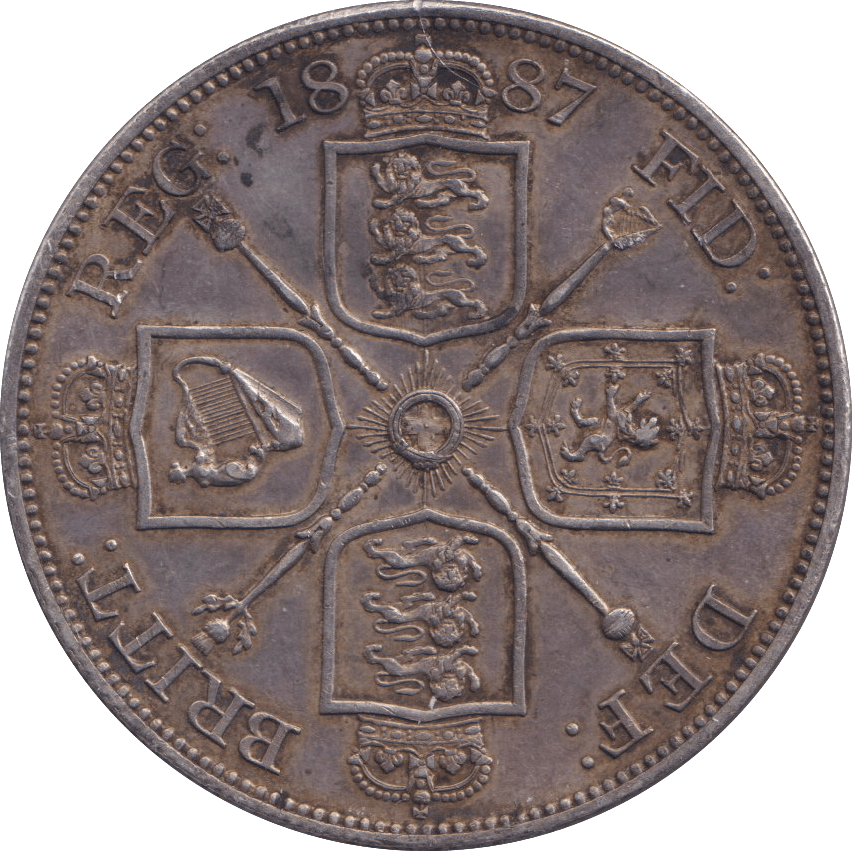 1887 DOUBLE FLORIN VICTORIA ( EF ) - DOUBLE FLORIN - Cambridgeshire Coins