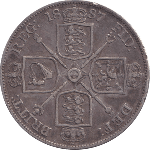 1887 DOUBLE FLORIN VICTORIA ( EF ) - DOUBLE FLORIN - Cambridgeshire Coins
