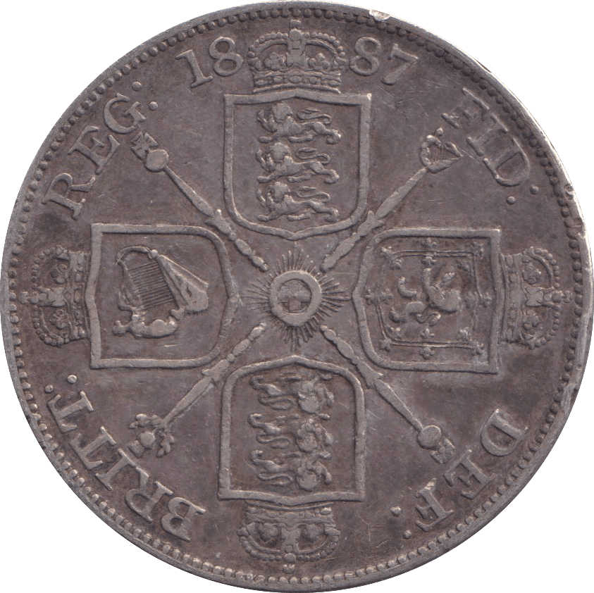 1887 DOUBLE FLORIN VICTORIA ( EF ) - DOUBLE FLORIN - Cambridgeshire Coins
