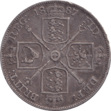 1887 DOUBLE FLORIN VICTORIA ( EF ) - DOUBLE FLORIN - Cambridgeshire Coins