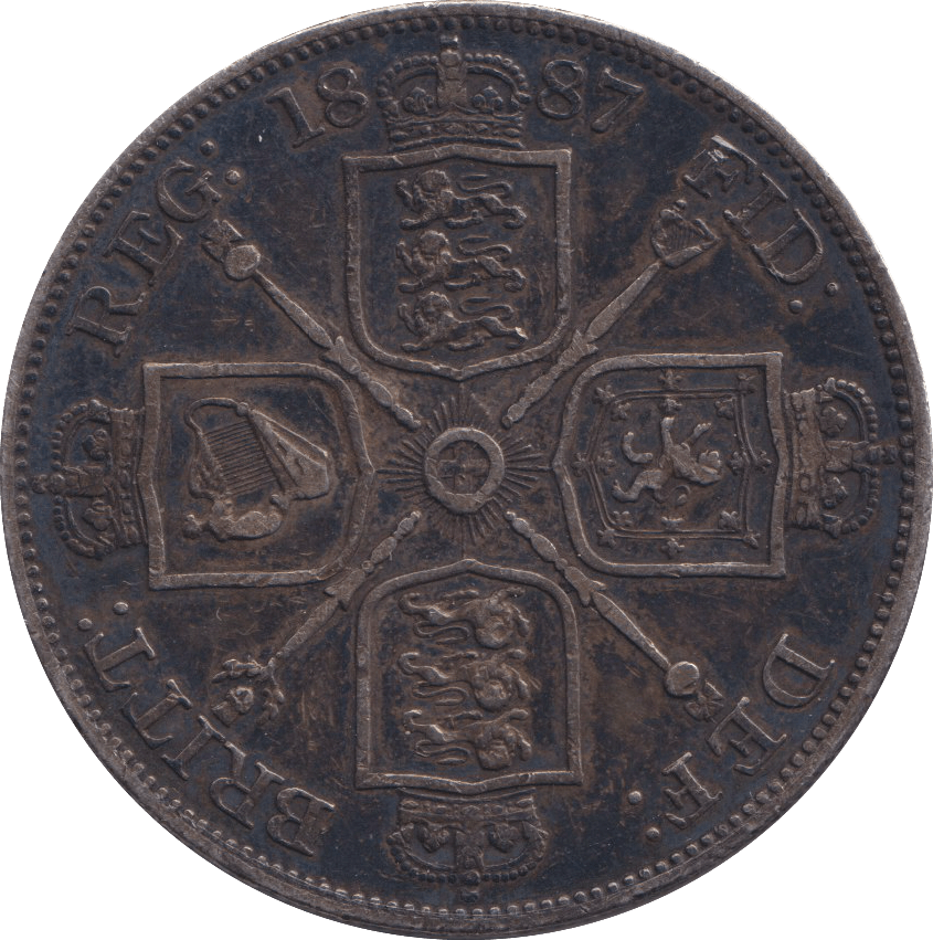 1887 DOUBLE FLORIN VICTORIA ( GVF ) - DOUBLE FLORIN - Cambridgeshire Coins