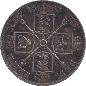 1887 DOUBLE FLORIN VICTORIA ( GVF ) - DOUBLE FLORIN - Cambridgeshire Coins