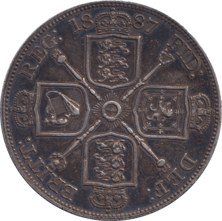 1887 DOUBLE FLORIN VICTORIA ( GVF ) - DOUBLE FLORIN - Cambridgeshire Coins