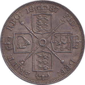 1887 DOUBLE FLORIN VICTORIA ( GVF ) - DOUBLE FLORIN - Cambridgeshire Coins