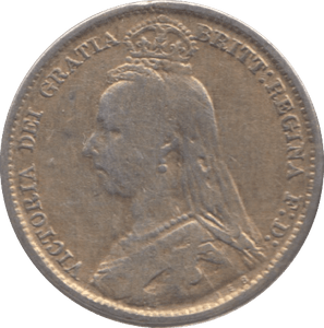 1887 ENAMELLED SIXPENCE ( FINE ) - SIXPENCE - Cambridgeshire Coins