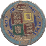 1887 ENAMELLED SIXPENCE ( FINE ) - SIXPENCE - Cambridgeshire Coins