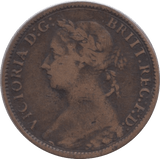1887 FARTHING ( FINE ) - Farthing - Cambridgeshire Coins