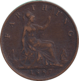 1887 FARTHING ( GF ) - FARTHING - Cambridgeshire Coins