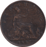 1887 FARTHING ( GVF ) - FARTHING - Cambridgeshire Coins