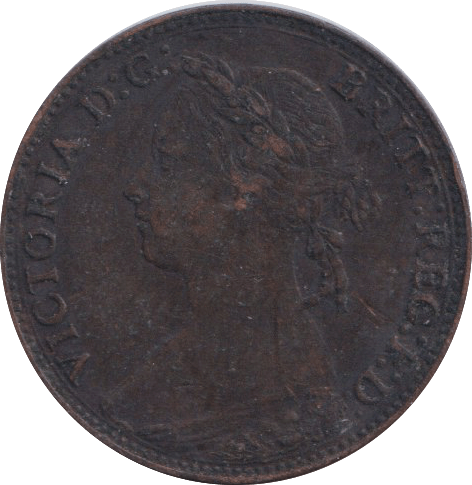1887 FARTHING ( GVF ) - FARTHING - Cambridgeshire Coins