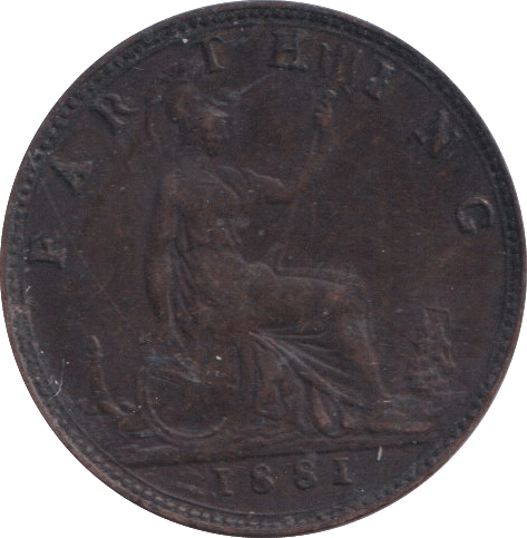 1887 FARTHING ( GVF ) - FARTHING - Cambridgeshire Coins