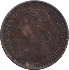 1887 FARTHING ( GVF ) - FARTHING - Cambridgeshire Coins