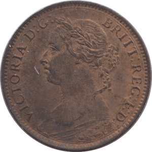 1887 FARTHING ( UNC ) - Farthing - Cambridgeshire Coins