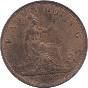 1887 FARTHING ( UNC ) - Farthing - Cambridgeshire Coins