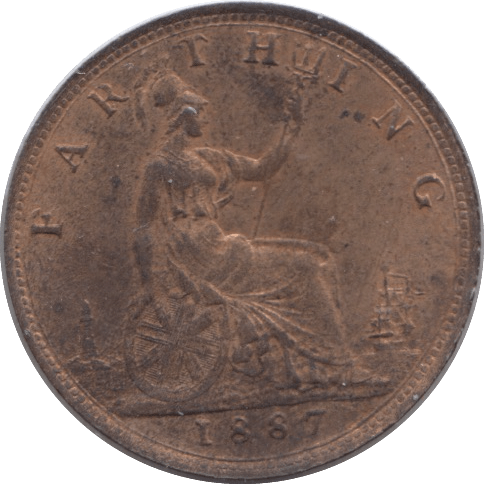 1887 FARTHING ( UNC ) - Farthing - Cambridgeshire Coins