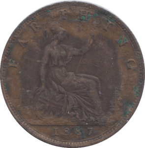 1887 FARTHING ( VF ) - FARTHING - Cambridgeshire Coins