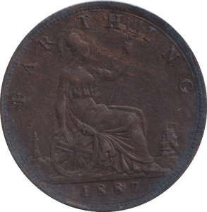 1887 FARTHING ( VF ) - Farthing - Cambridgeshire Coins