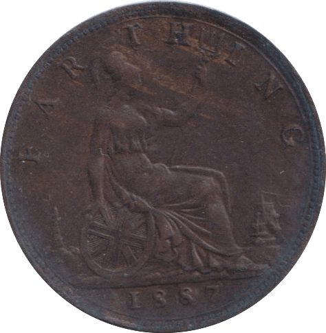 1887 FARTHING ( VF ) - Farthing - Cambridgeshire Coins