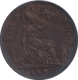 1887 FARTHING ( VF ) - Farthing - Cambridgeshire Coins