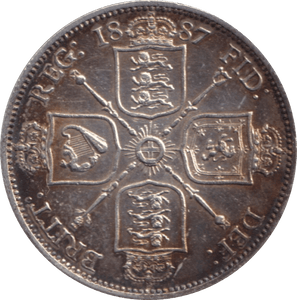 1887 FLORIN ( AUNC ) - FLORIN - Cambridgeshire Coins