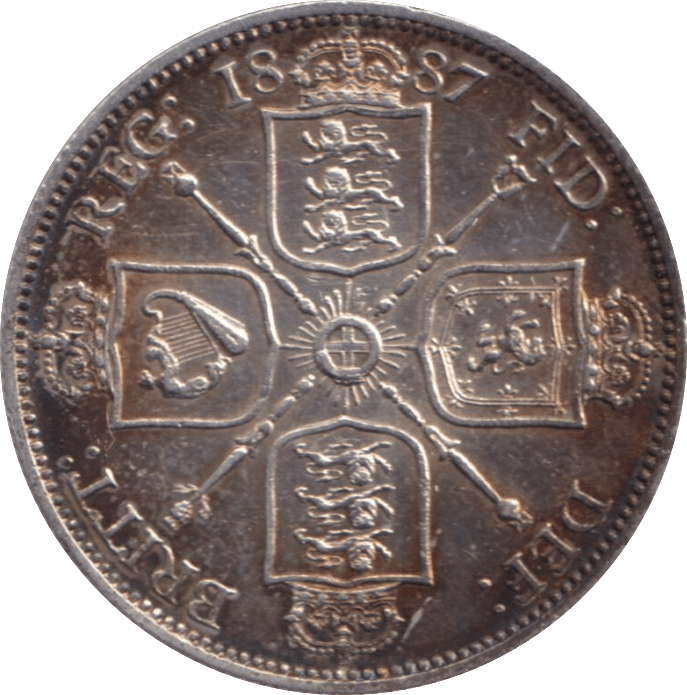 1887 FLORIN ( AUNC ) - FLORIN - Cambridgeshire Coins