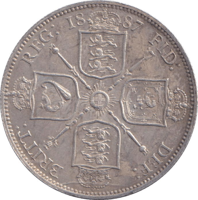 1887 FLORIN ( AUNC ) - FLORIN - Cambridgeshire Coins