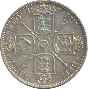 1887 FLORIN ( AUNC ) - FLORIN - Cambridgeshire Coins