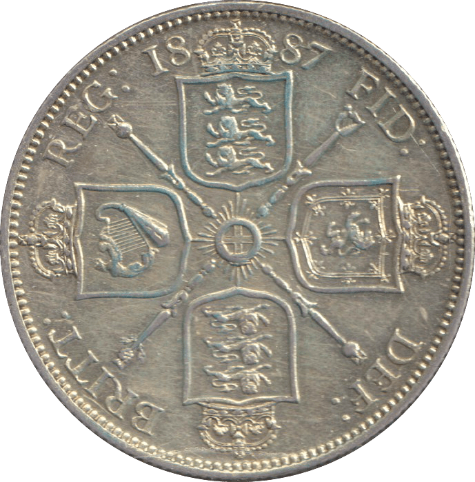 1887 FLORIN ( AUNC ) - FLORIN - Cambridgeshire Coins